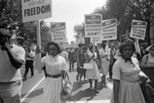 Demonstrators at the Montgomery Bus Boycott